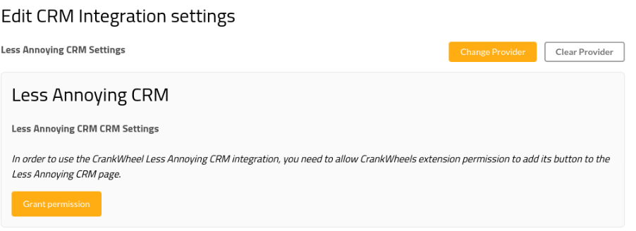 Select Less Annoying CRM in CrankWheel