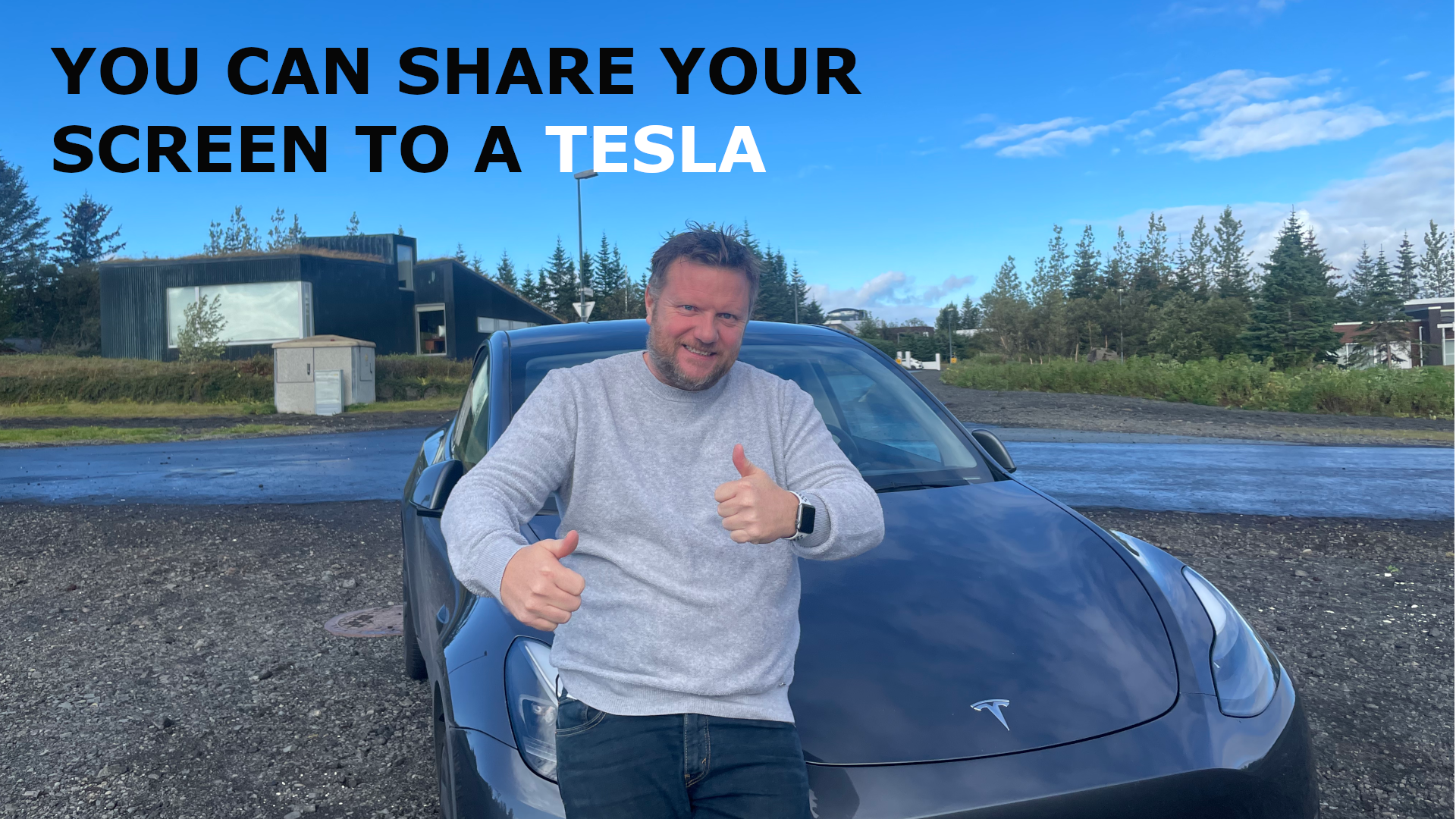 how to screen share with a tesla screen mirror screen cast